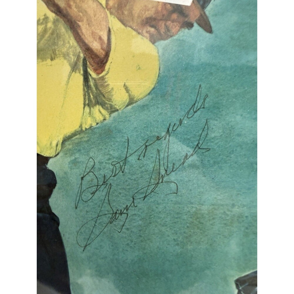 Sam Snead Signed Gustavson 1954 Masters Playoff Ben Hogan Golf Print Framed - Picture 4 of 11